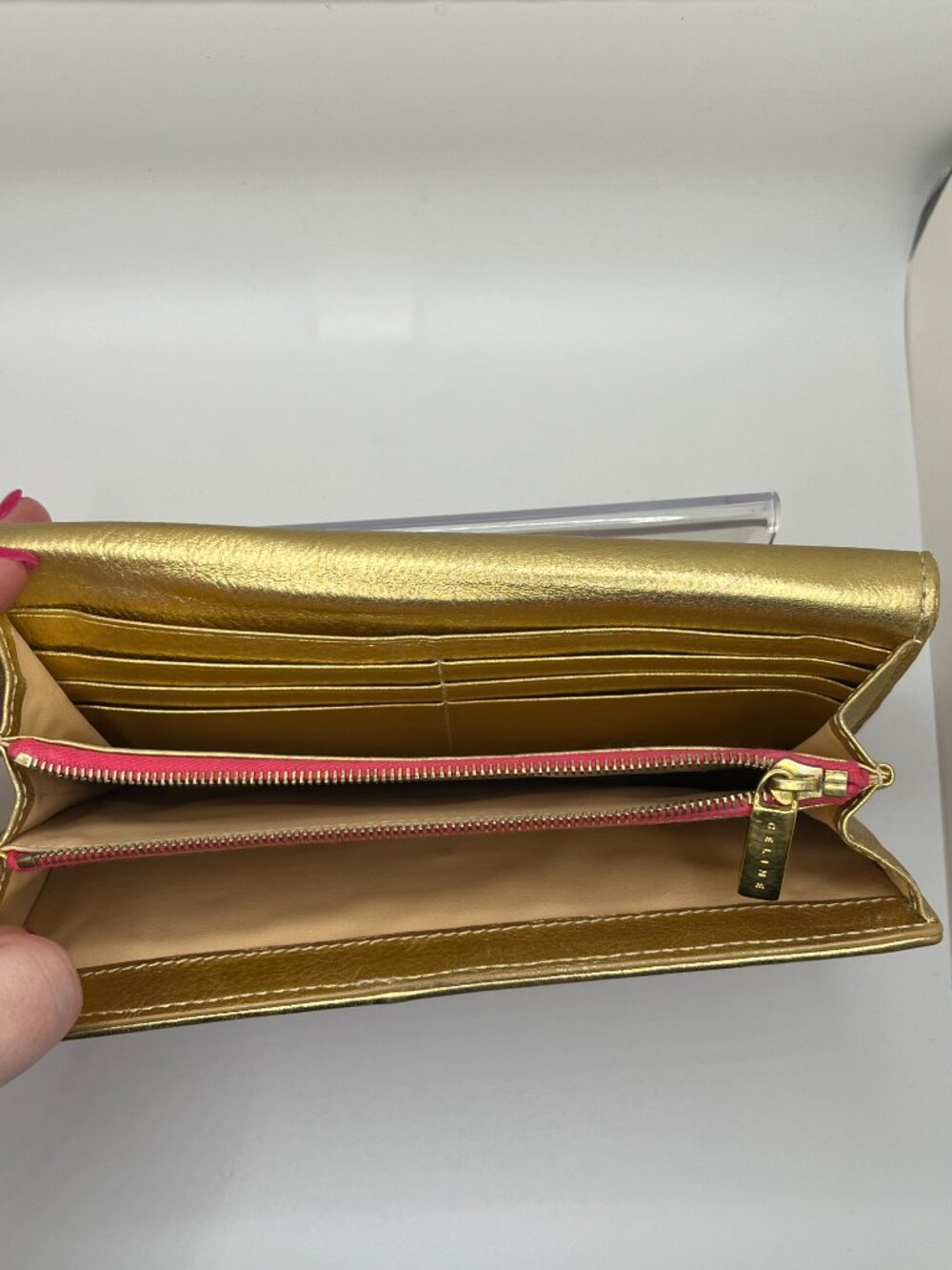 Vintage Celine Pink Denim Long Wallet - Picture 13 of 13